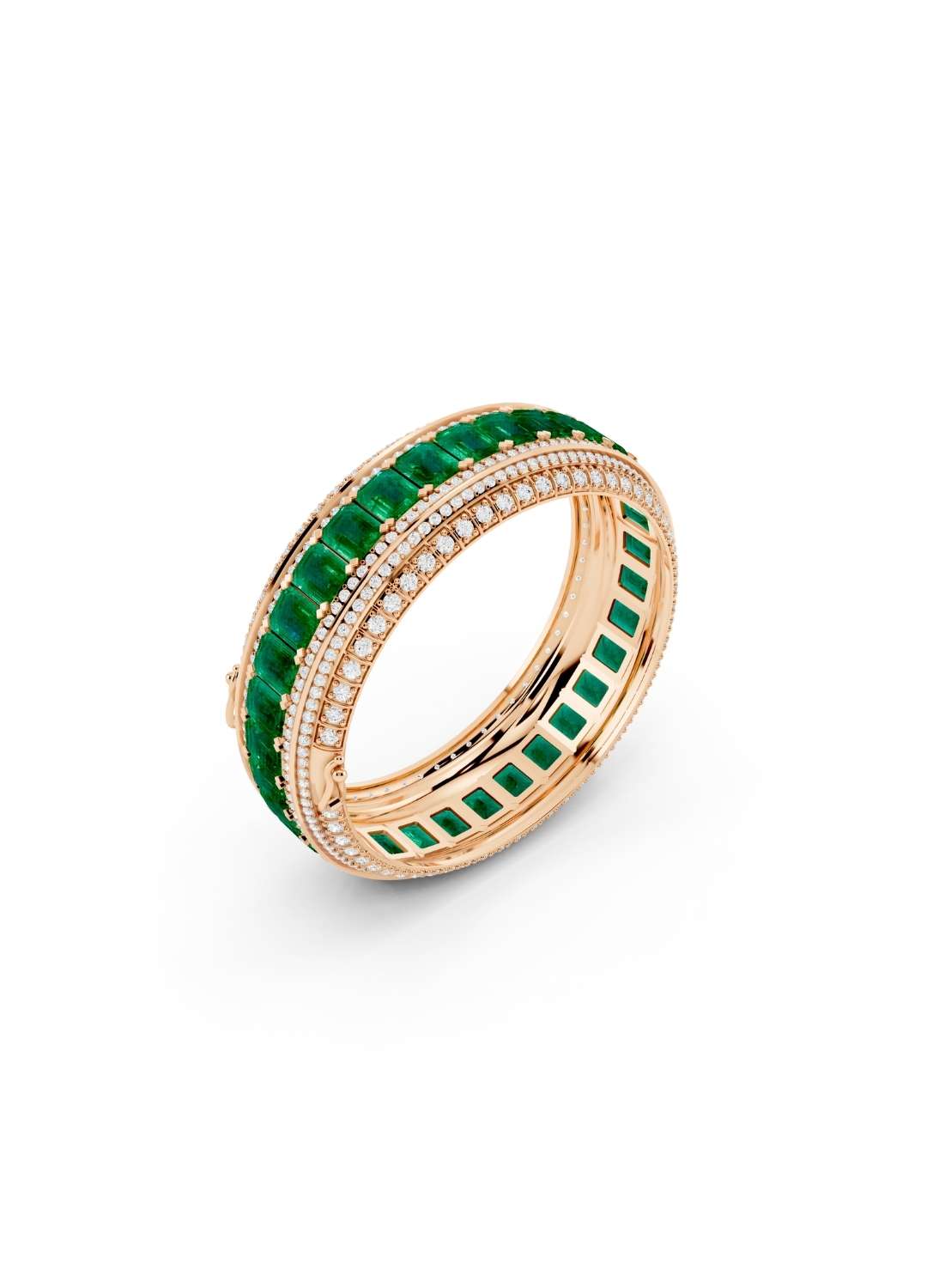 Emerald & Diamond Statement Bracelet Image 10