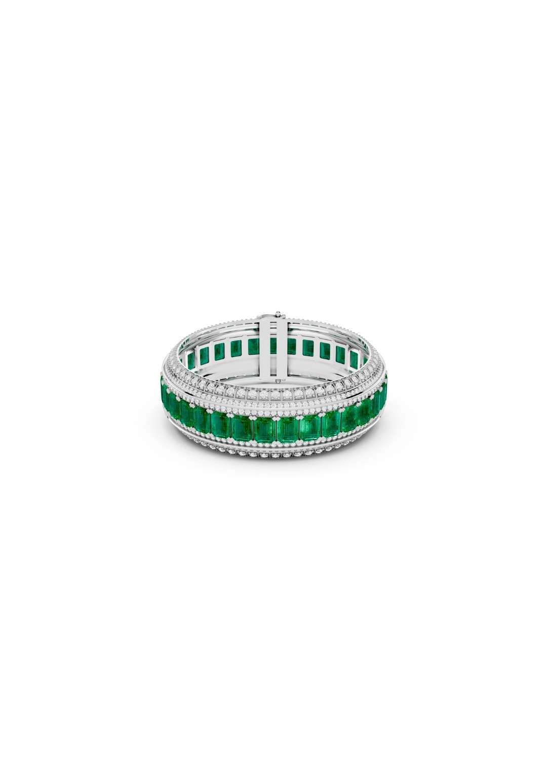Emerald & Diamond Statement Bracelet Image 13