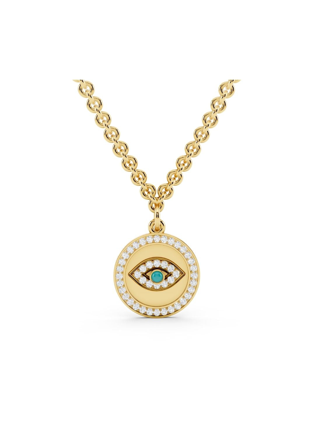 Evil Eye Medallion Necklace Image 1