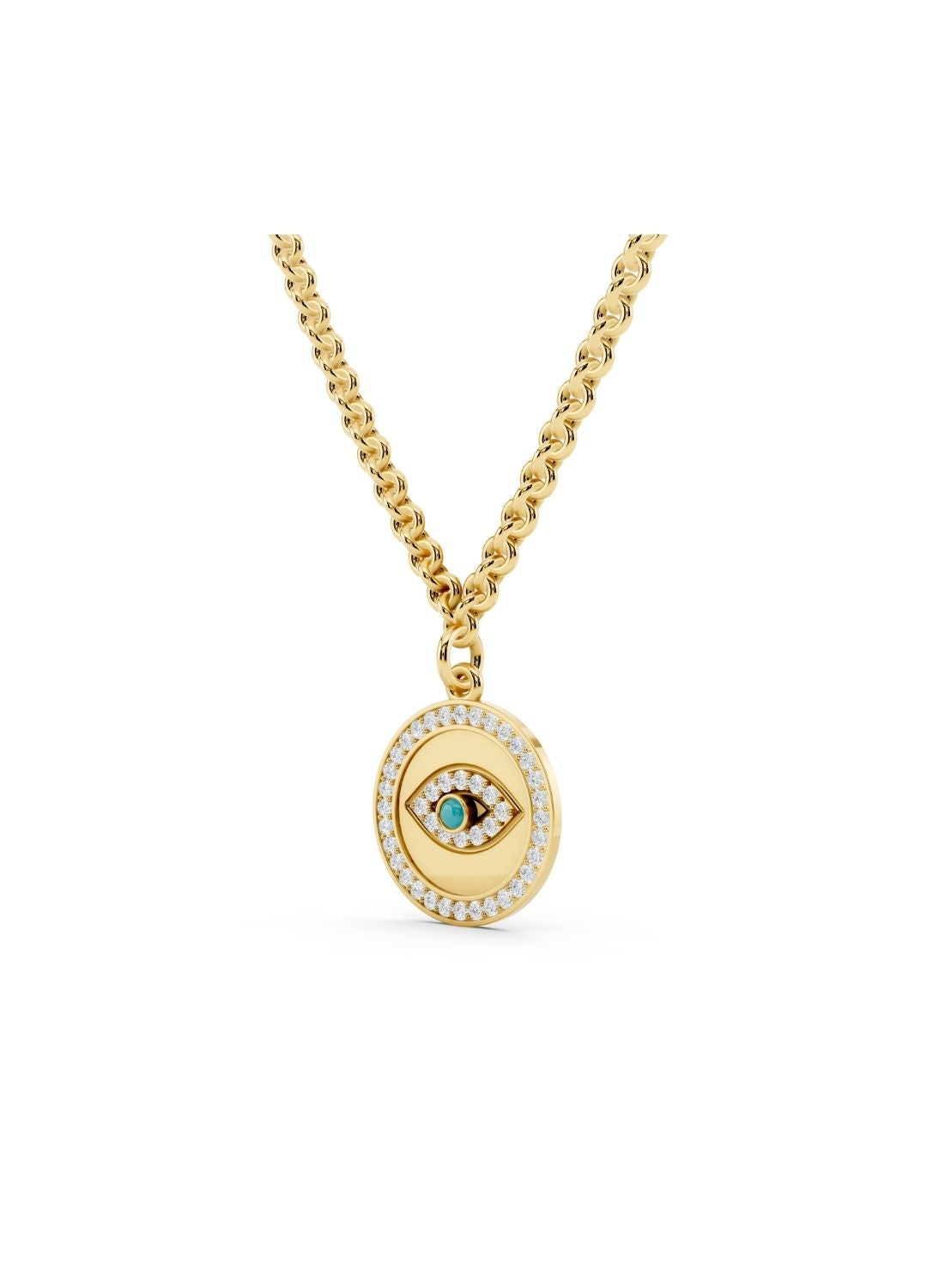 Evil Eye Medallion Necklace Image 1