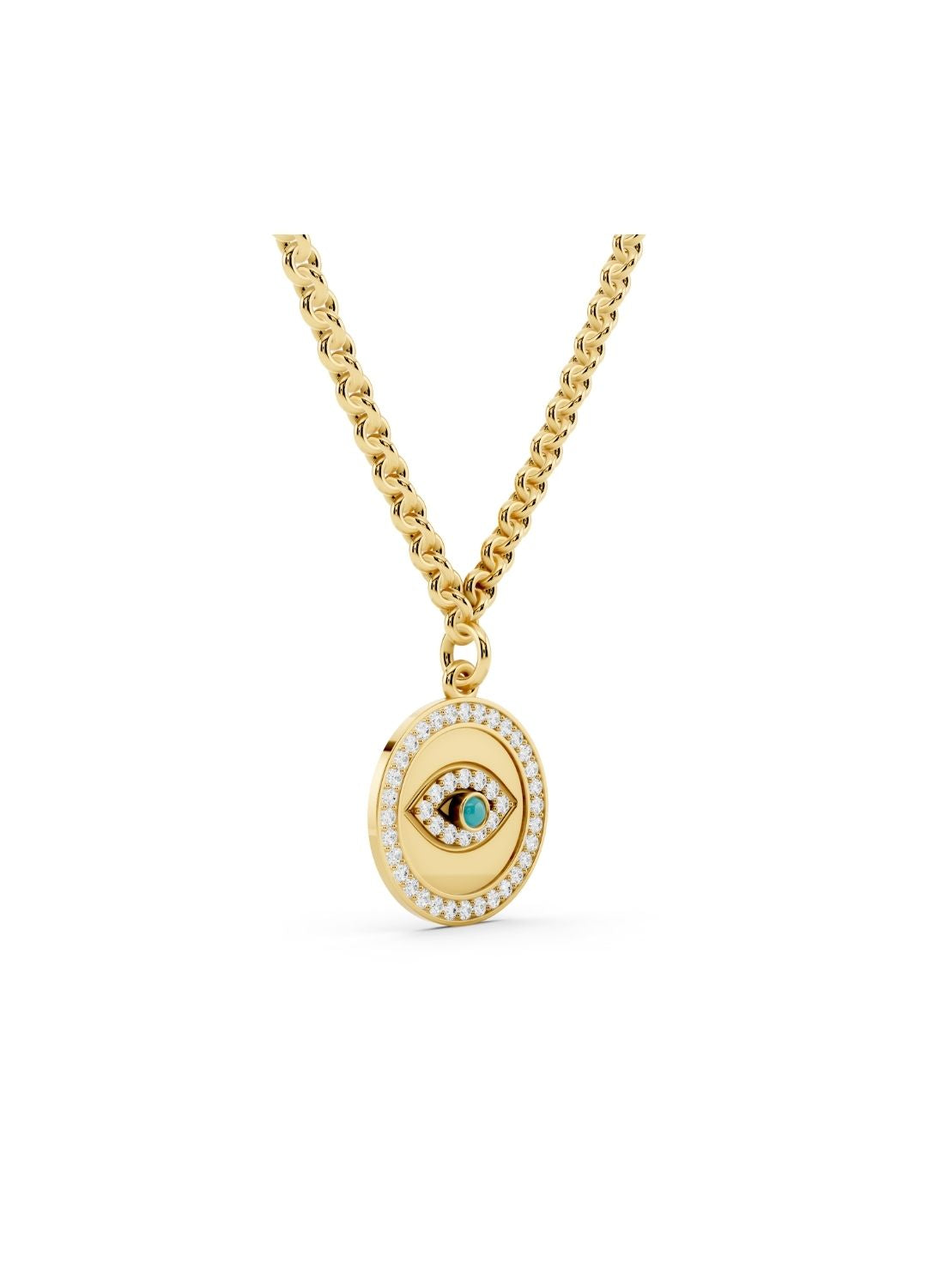 Evil Eye Medallion Necklace Image 3
