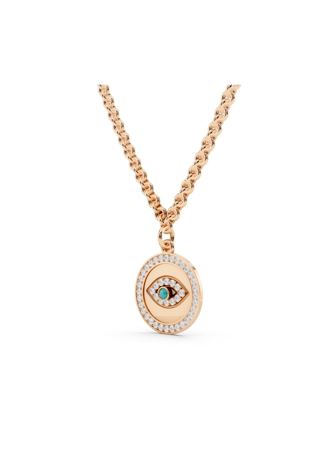 Evil Eye Medallion Necklace Image 6