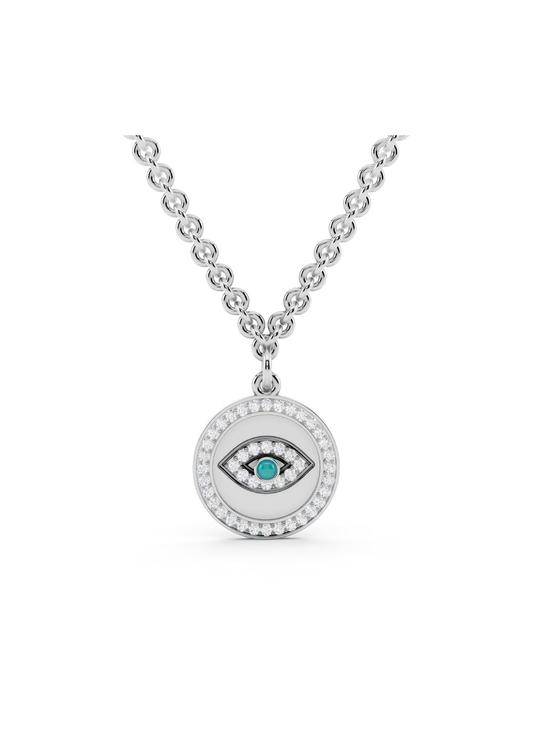 Evil Eye Medallion Necklace Image 9