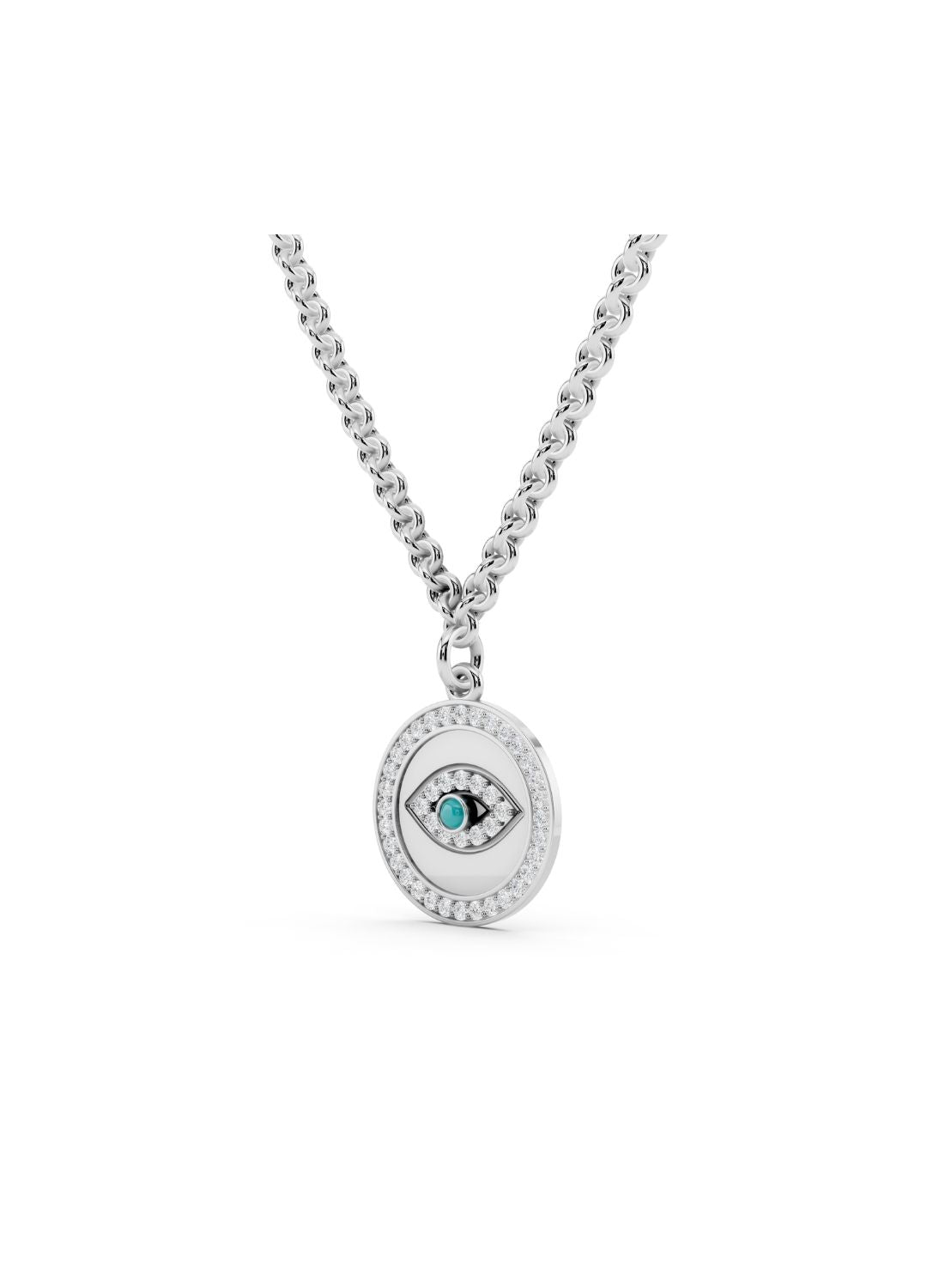 Evil Eye Medallion Necklace Image 10
