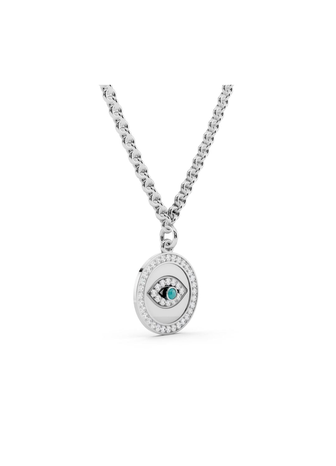 Evil Eye Medallion Necklace Image 11