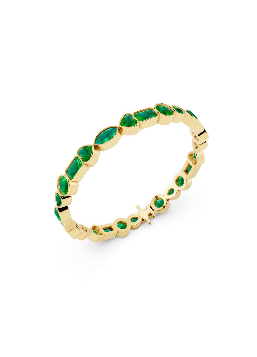 Fancy Cut Emerald Bracelet Image 3