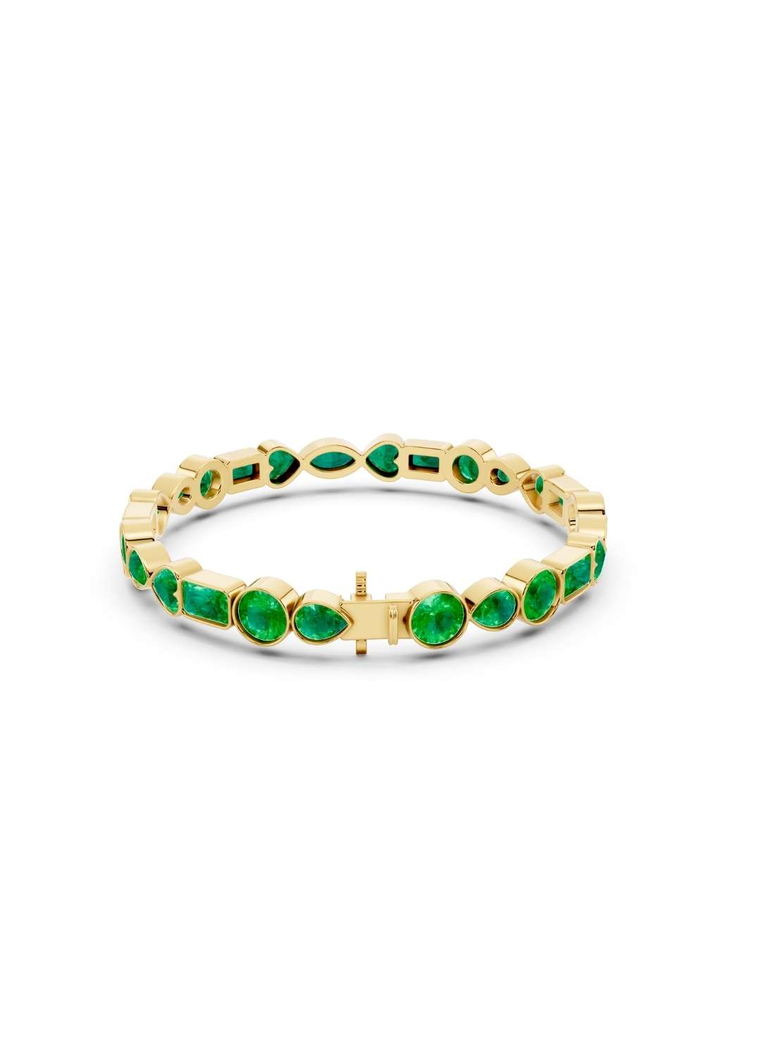 Fancy Cut Emerald Bracelet Image 4