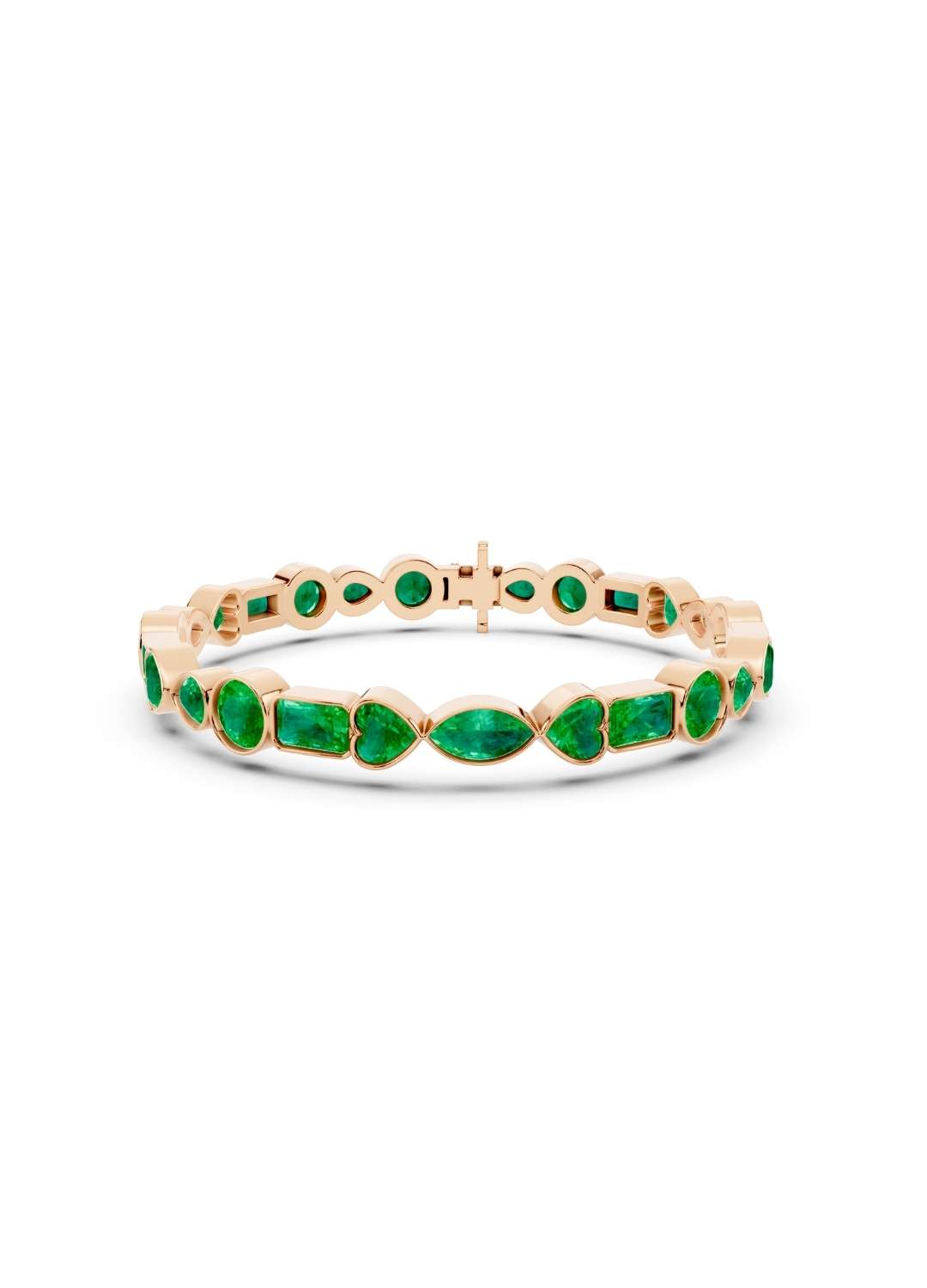 Fancy Cut Emerald Bracelet Image 6