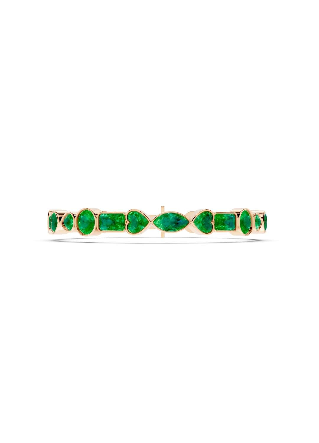 Fancy Cut Emerald Bracelet Image 7