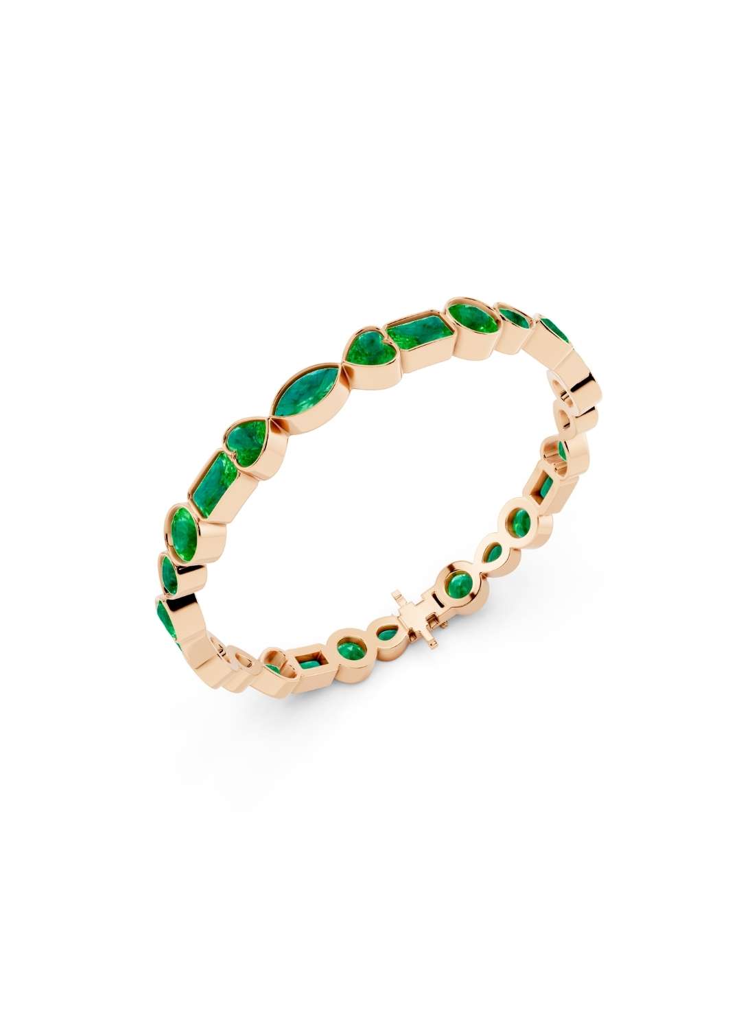 Fancy Cut Emerald Bracelet Image 8