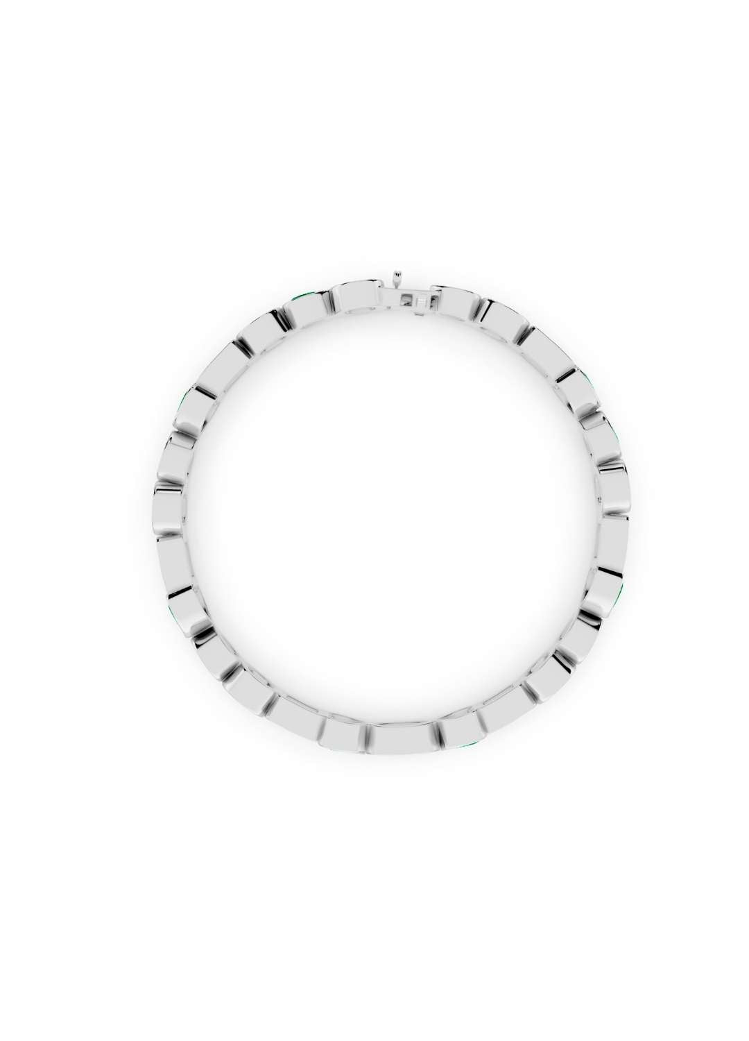 Fancy Cut Emerald Bracelet Image 15