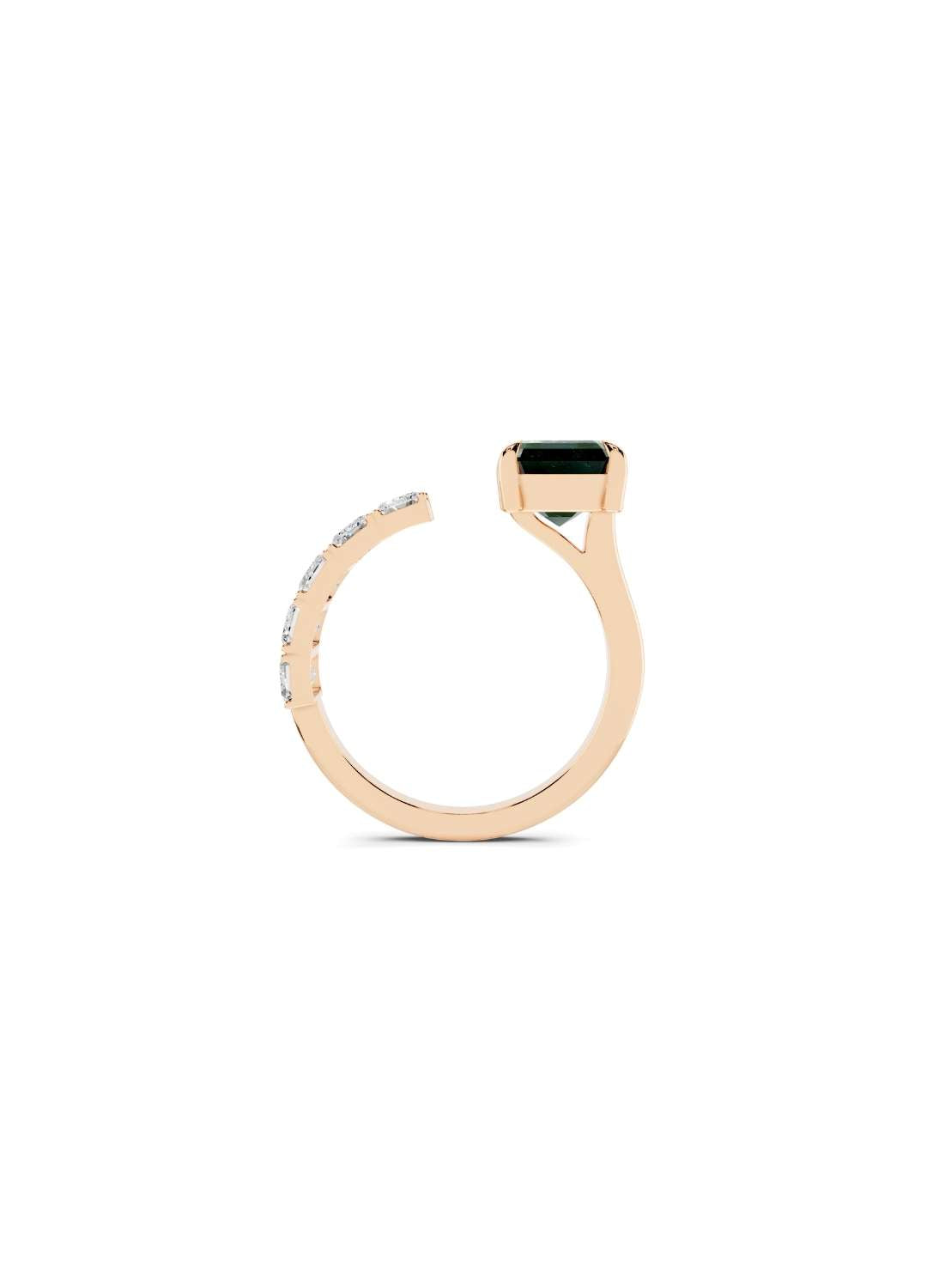 Floating Emerald & Diamond Ring  Image 8