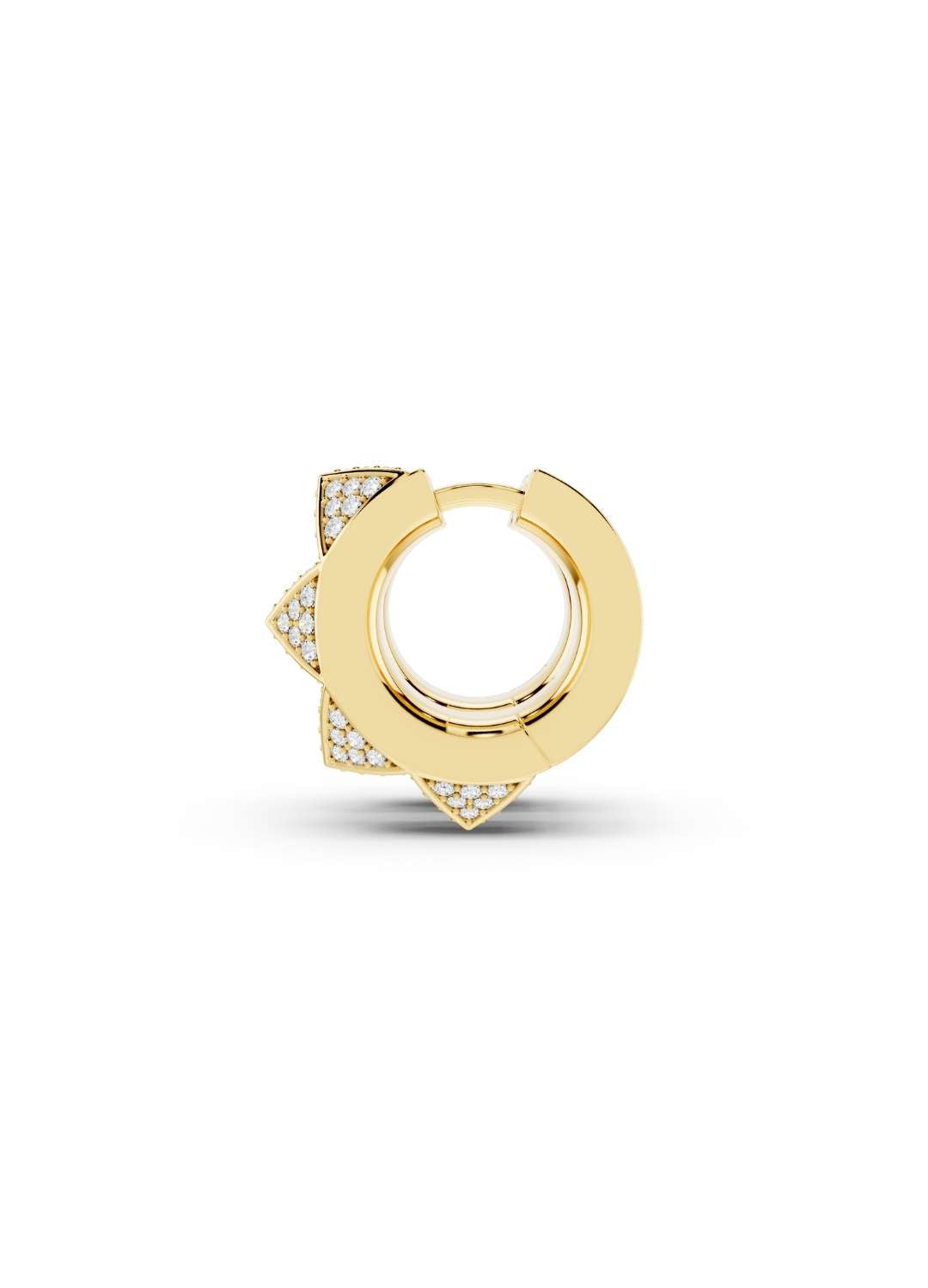 Geometric Diamond Huggie Hoops Image 4