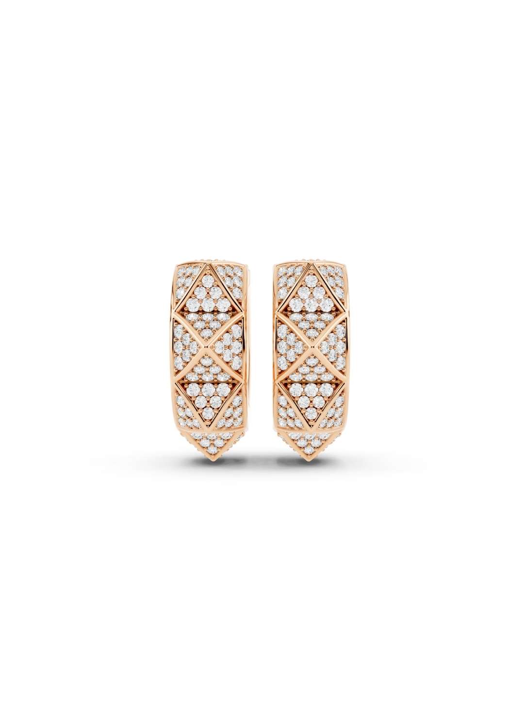 Geometric Diamond Huggie Hoops Image 6