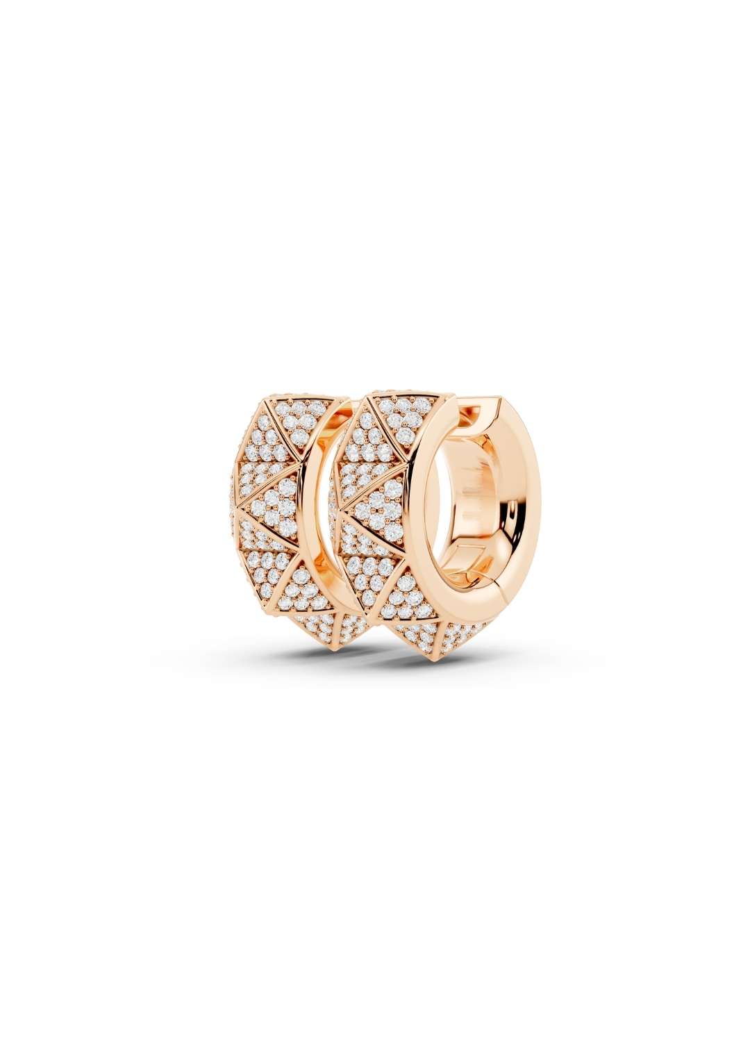 Geometric Diamond Huggie Hoops Image 8