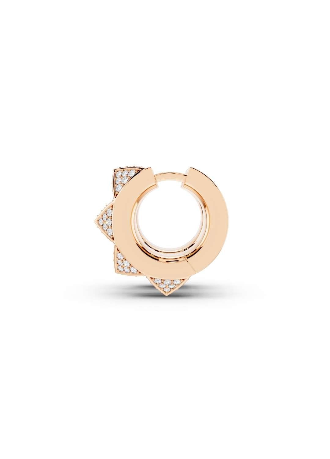 Geometric Diamond Huggie Hoops Image 9