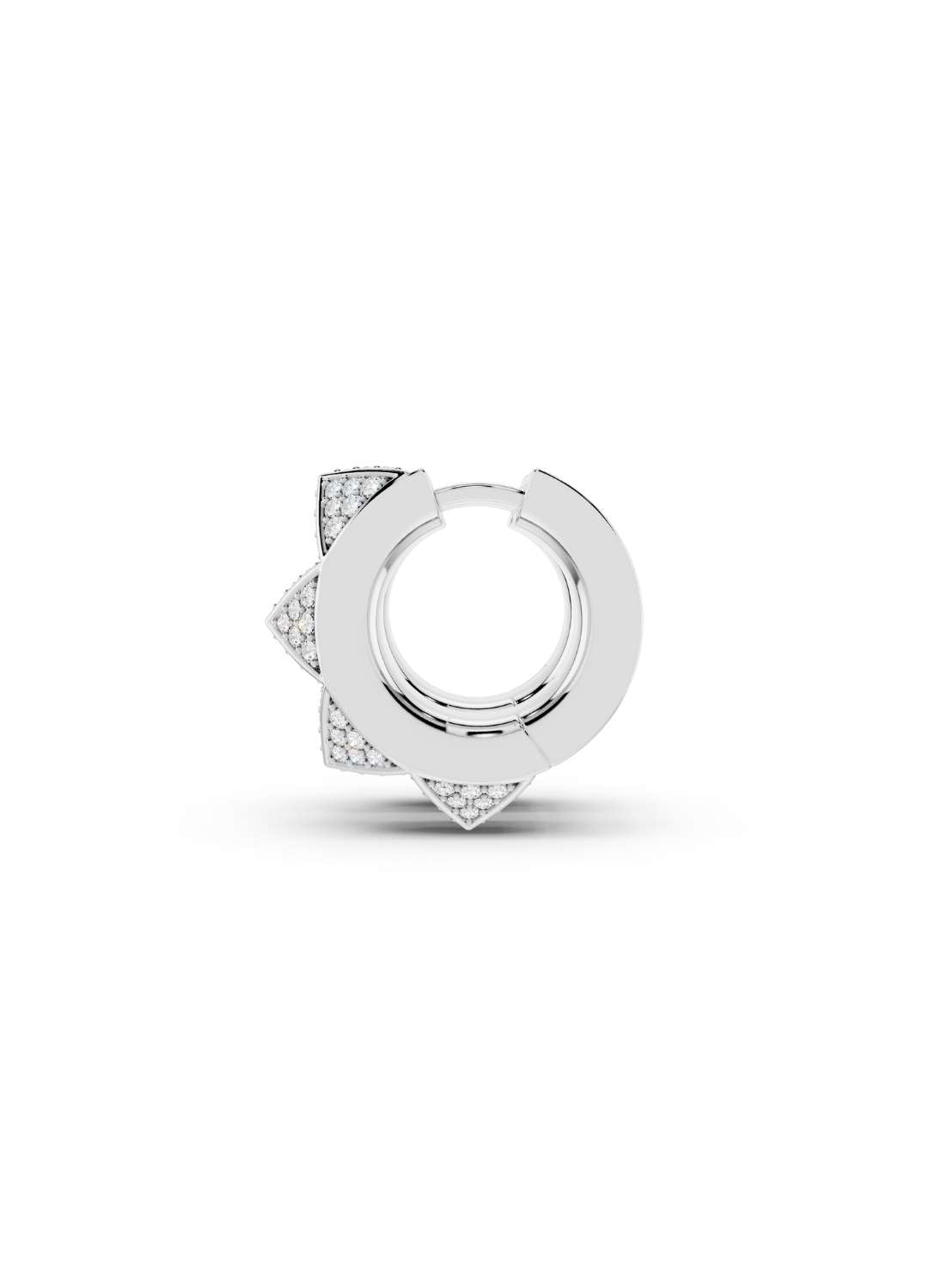 Geometric Diamond Huggie Hoops Image 14