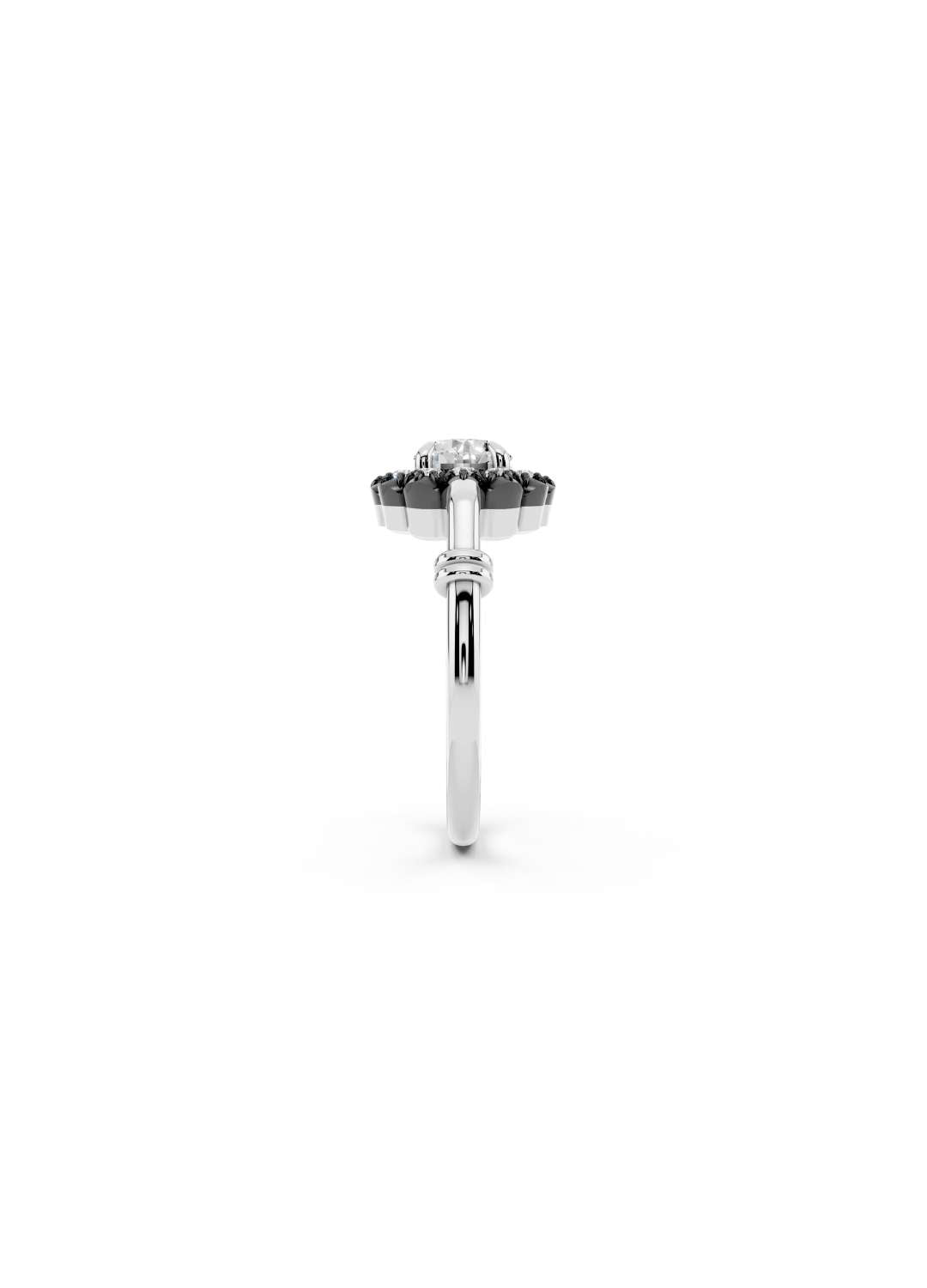 Georgian Diamond Halo Ring Image 10
