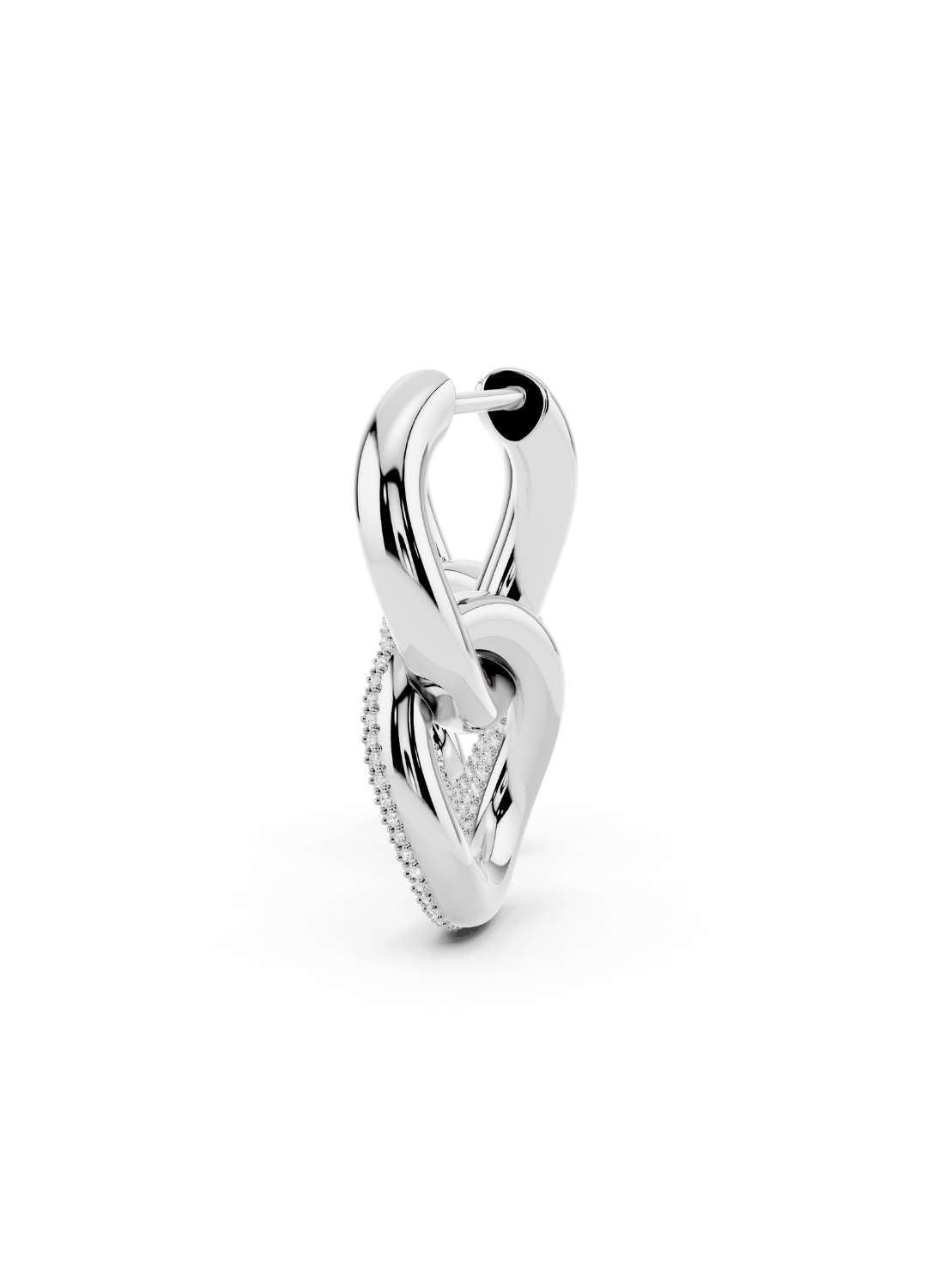 Gold Diamond Link Earrings Image 12