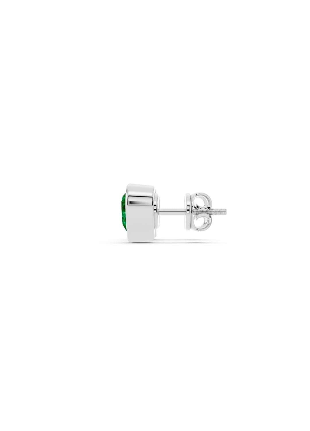 Heart Emerald Stud Earrings  Image 10