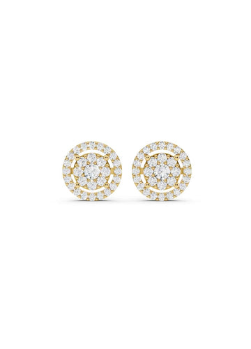 Halo Diamond Stud Earrings Image 1