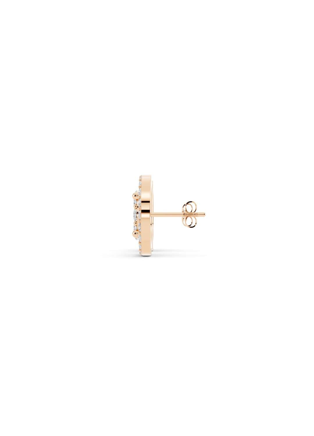 Halo Diamond Stud Earrings Image 10