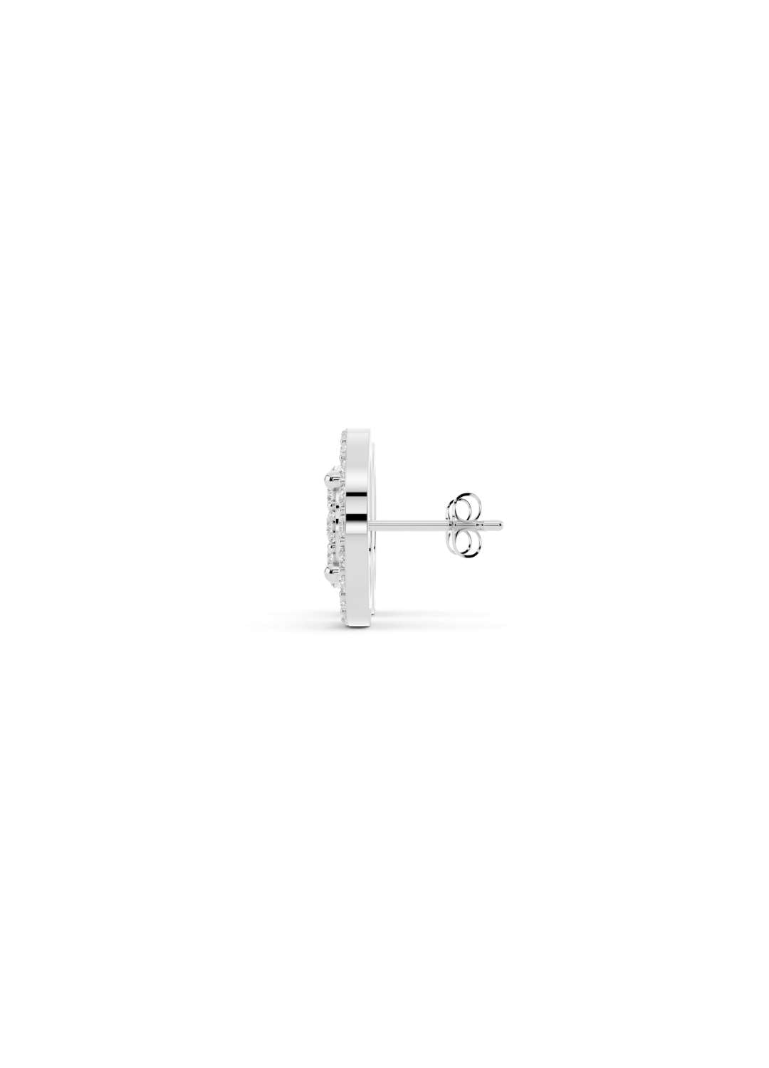 Halo Diamond Stud Earrings Image 15