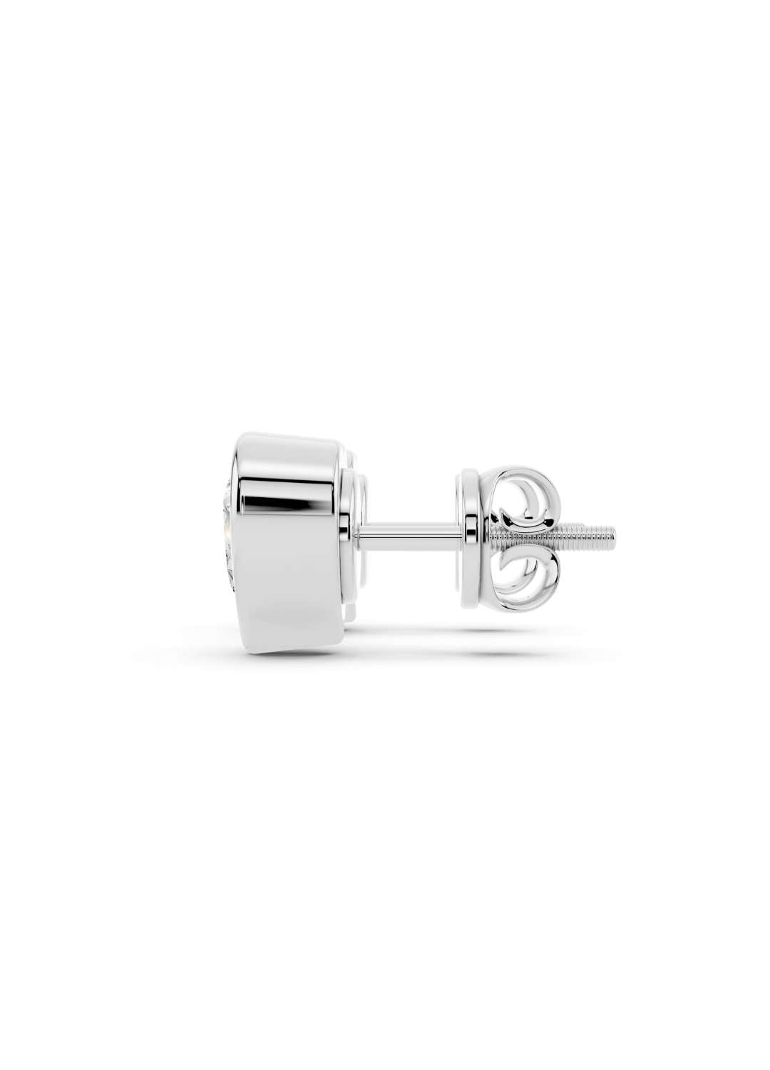 Heart Diamond Stud Earrings Image 13