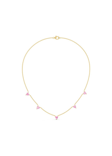 Heart Pink Sapphire Necklace Image 1