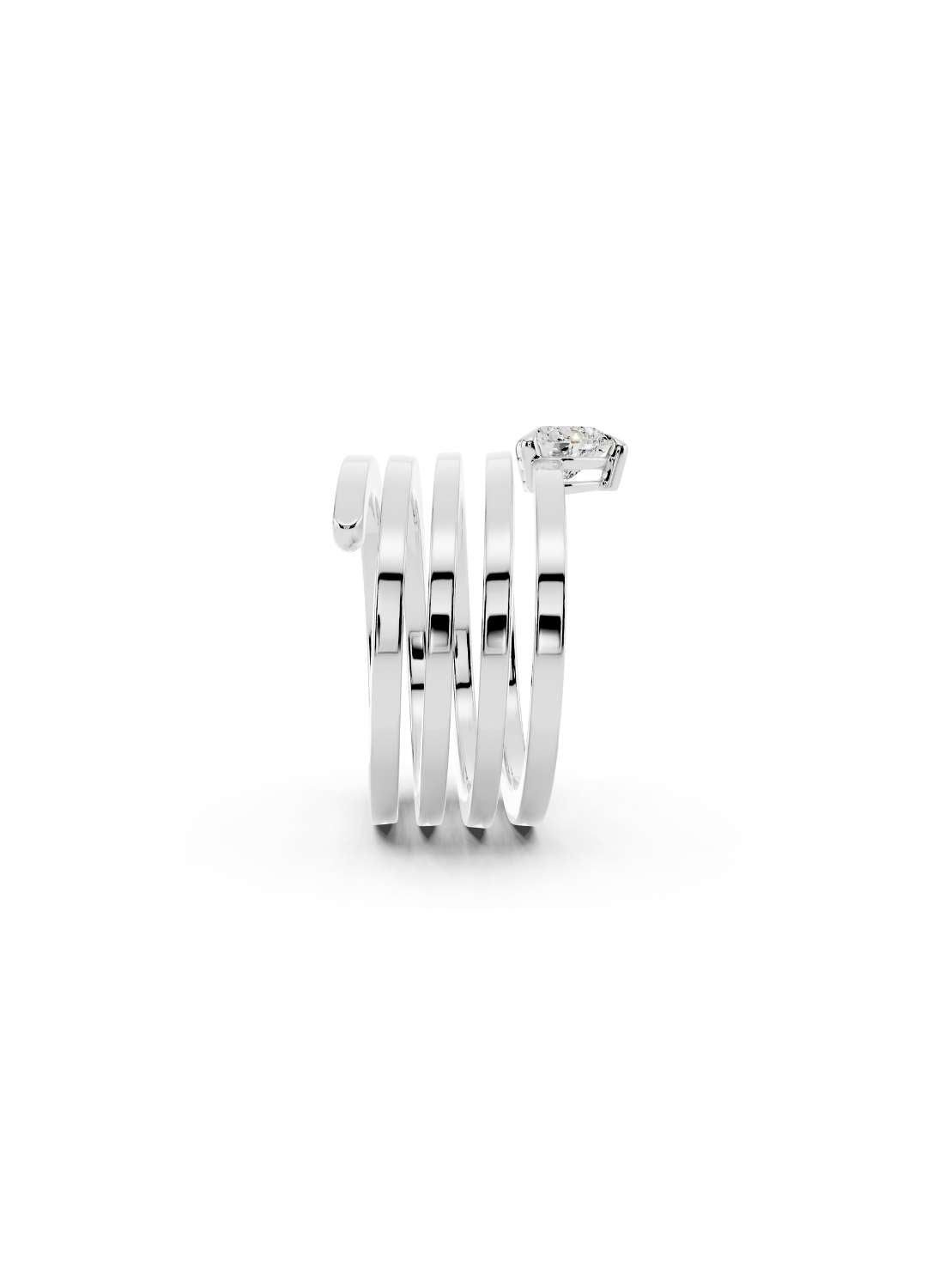 Heart Solitaire Multi-Band Ring Image 12