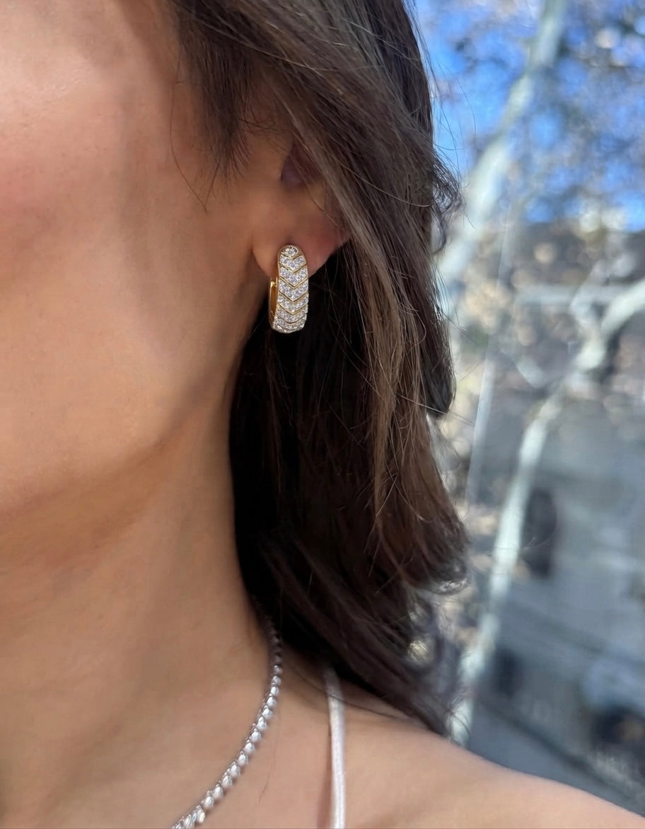 Chevron Diamond Earrings