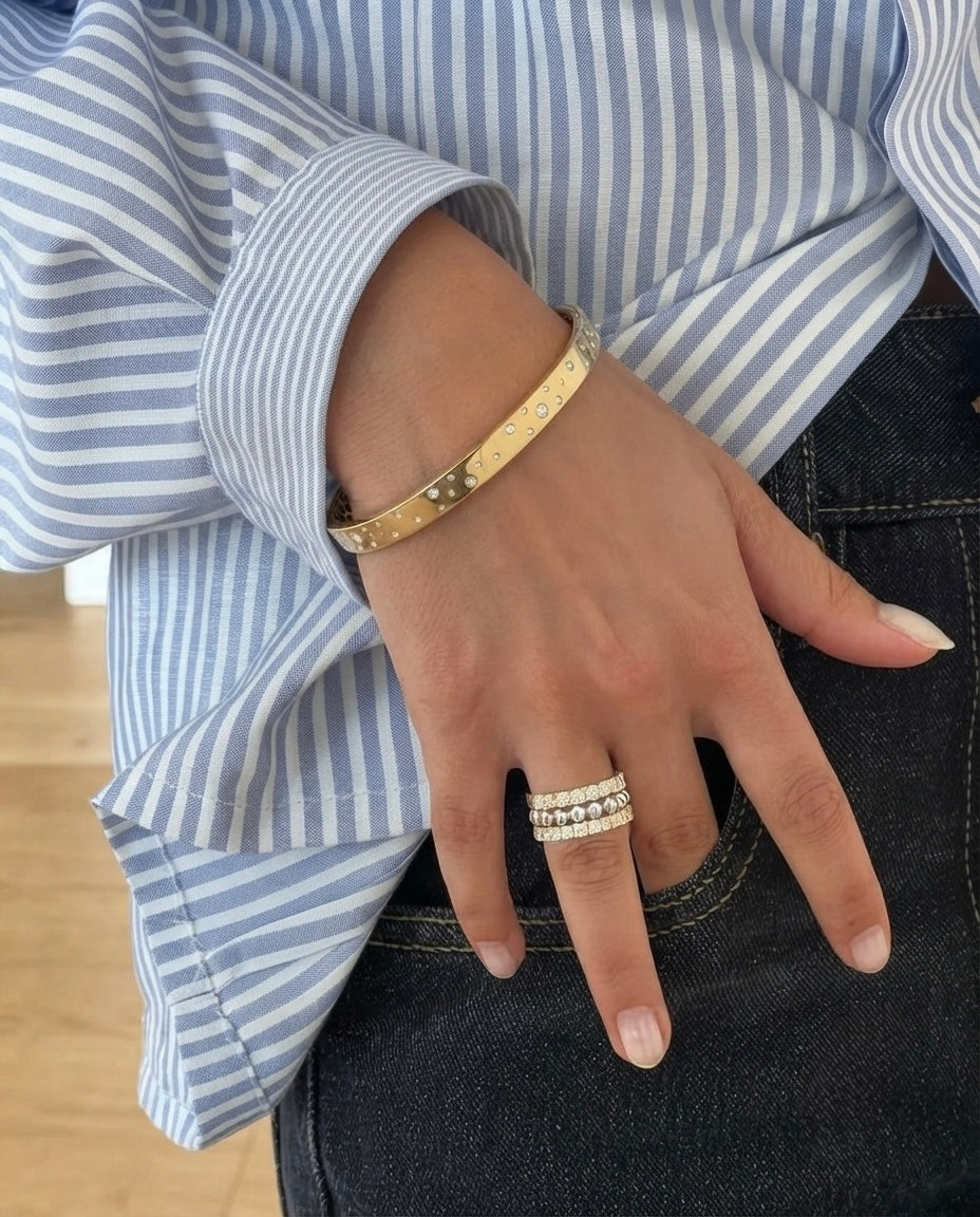 Diamond Bubble Gold Bracelet