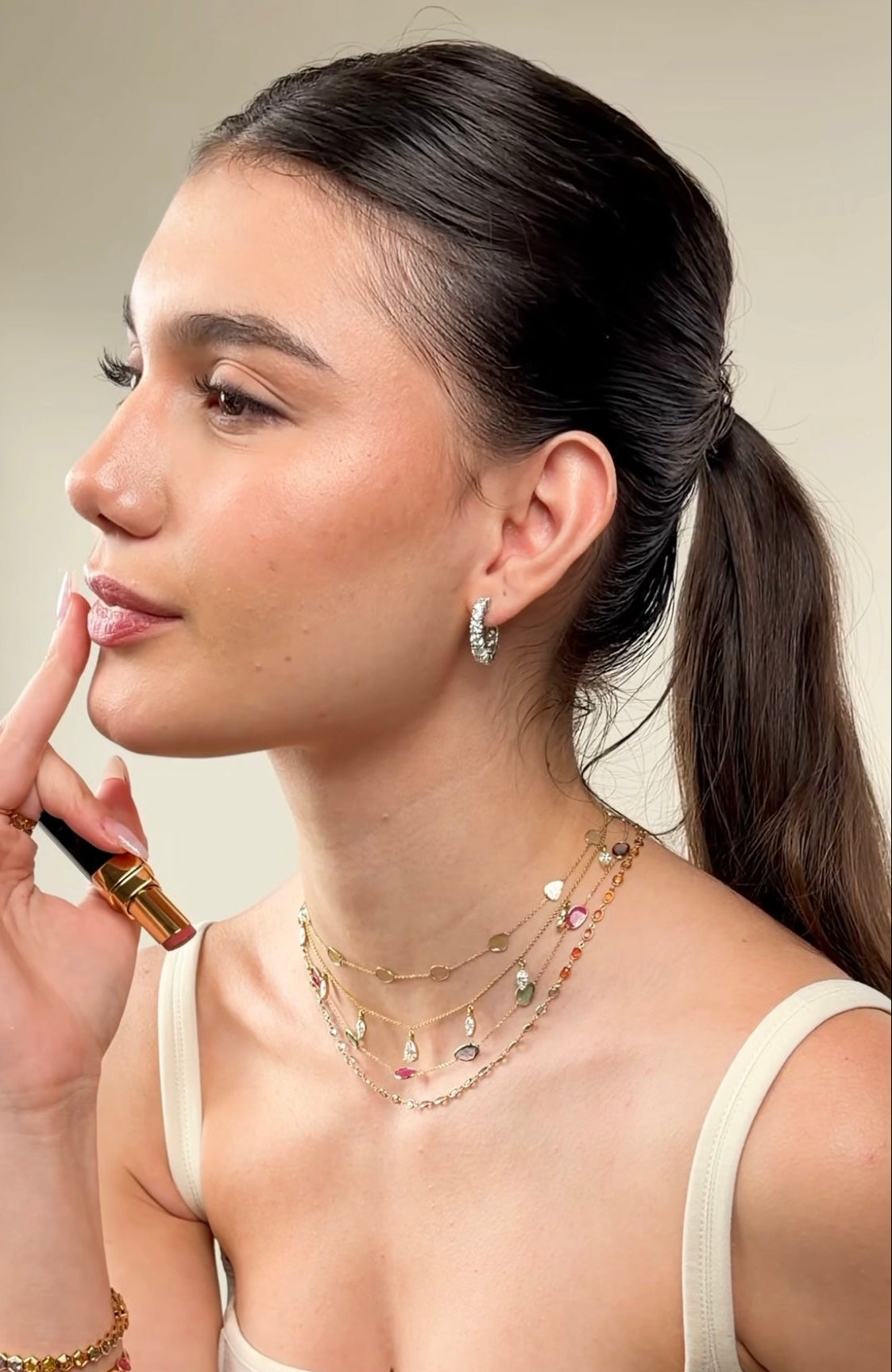 Diamond Hoop Earrings