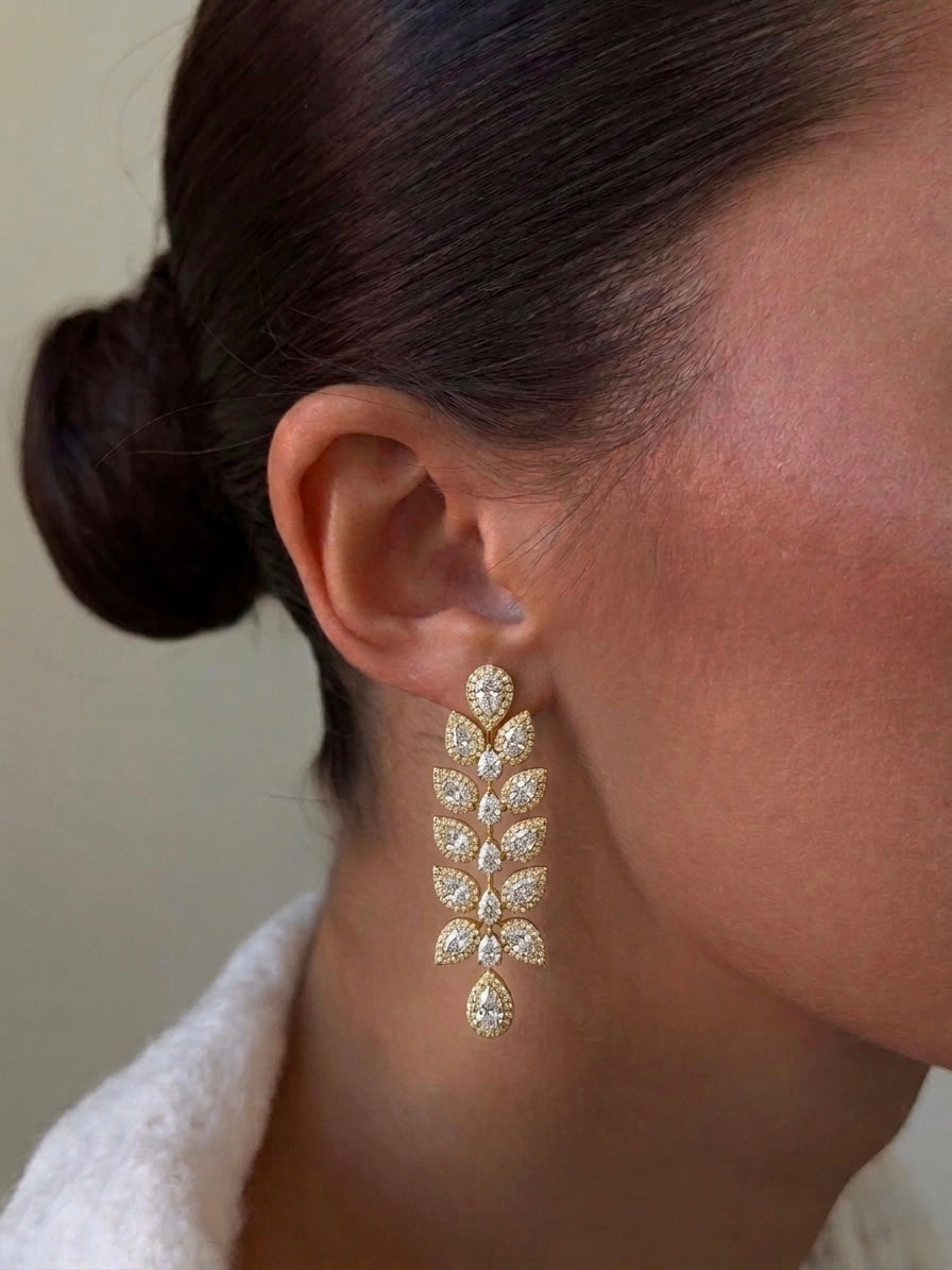 Marquise Diamond Cascade Earrings