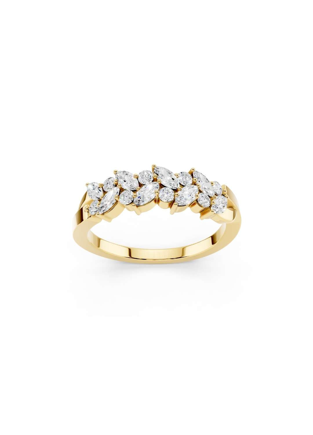 Marquise Cluster Diamond Band Image 1
