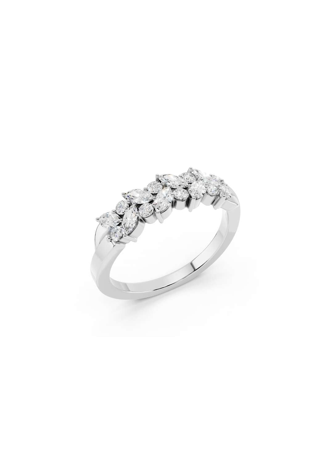 Marquise Cluster Diamond Band Image 10