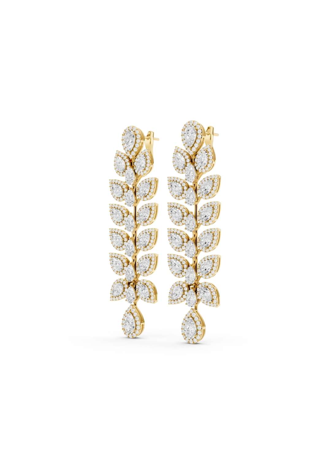 Marquise Diamond Cascade Earrings Image 2