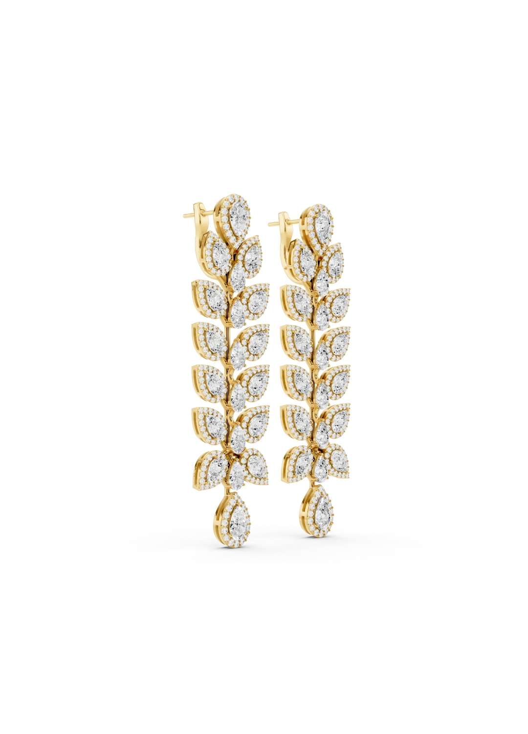 Marquise Diamond Cascade Earrings Image 4
