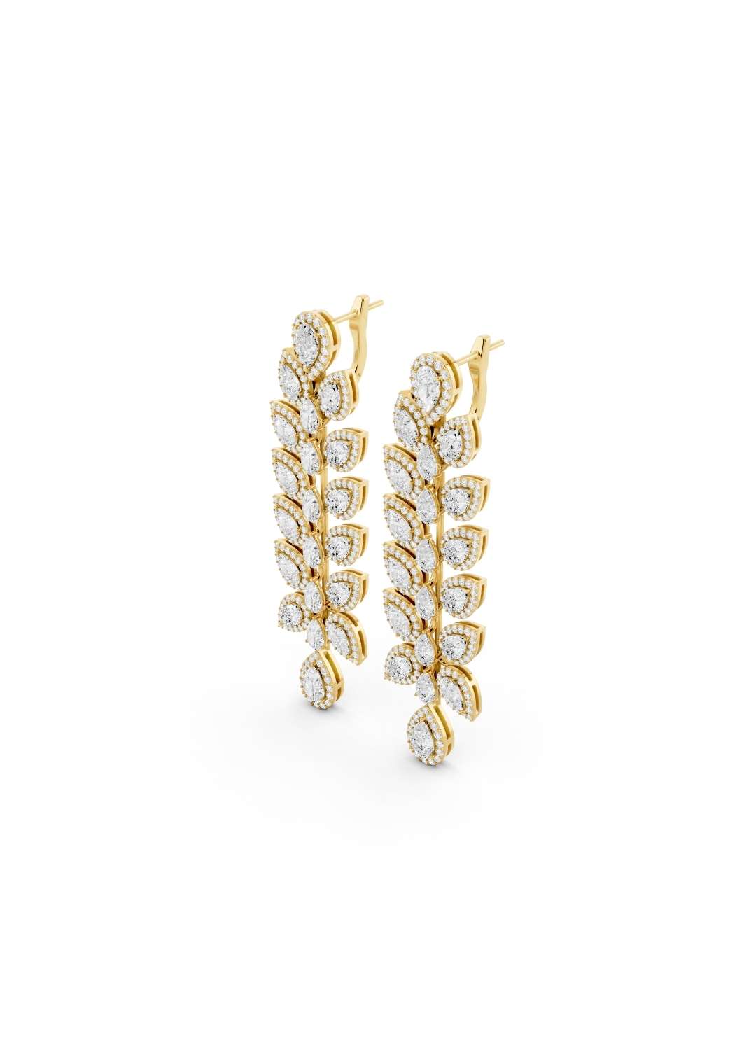 Marquise Diamond Cascade Earrings Image 3