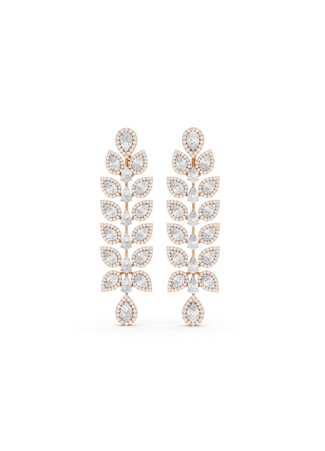 Marquise Diamond Cascade Earrings Image 6