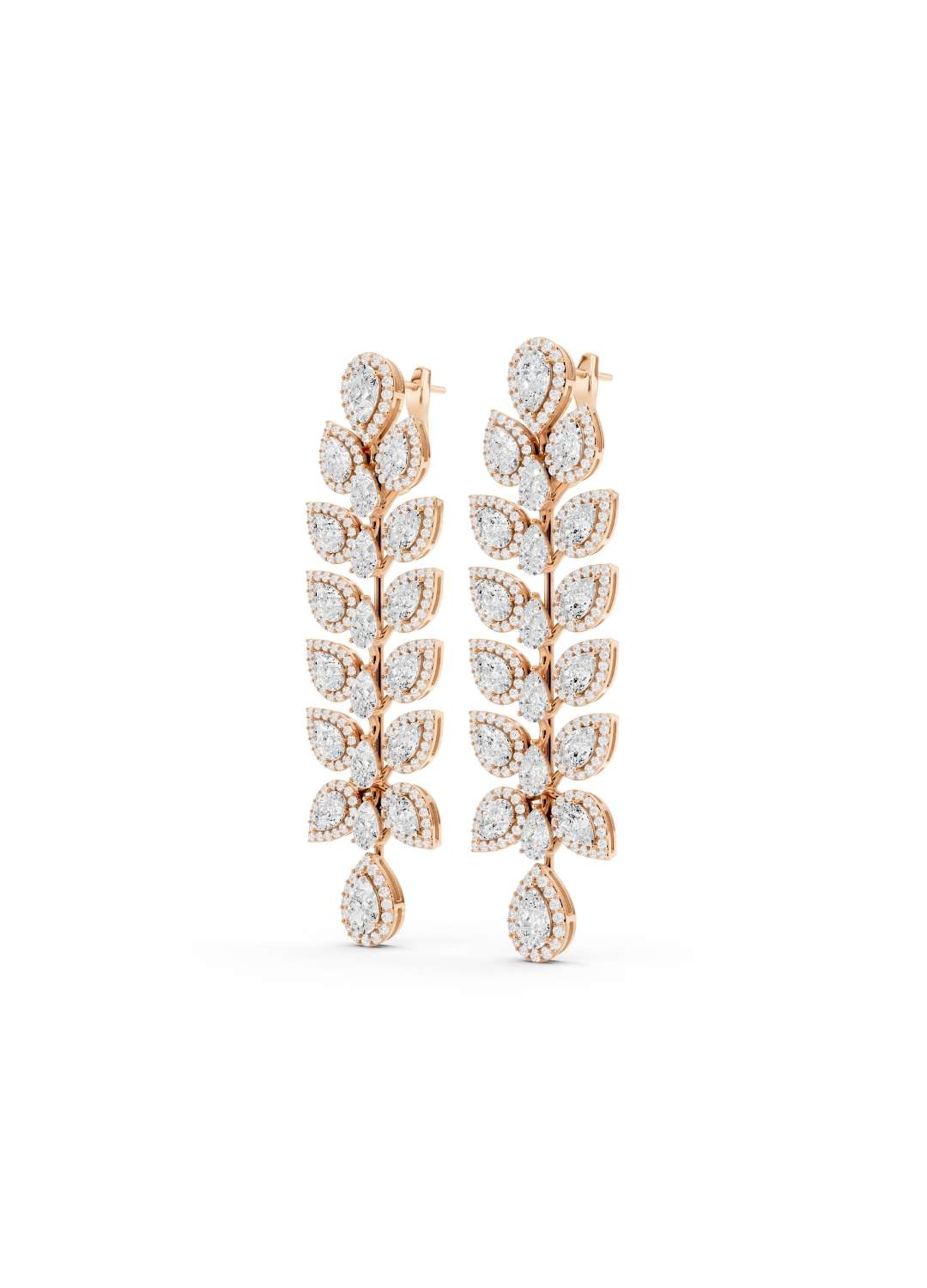 Marquise Diamond Cascade Earrings Image 7