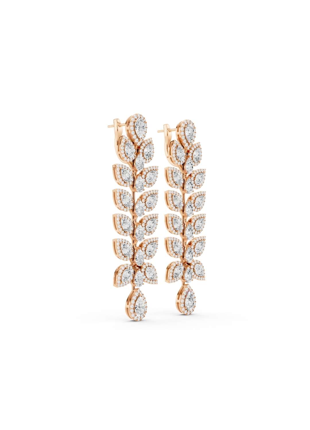 Marquise Diamond Cascade Earrings Image 8