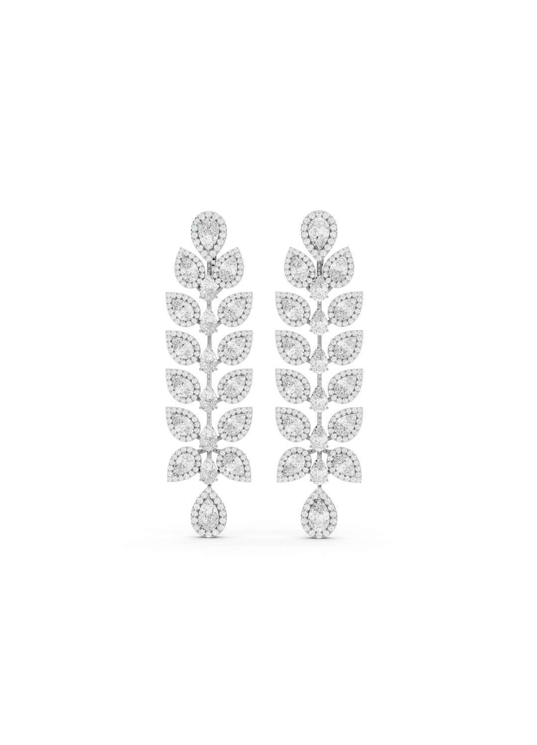 Marquise Diamond Cascade Earrings Image 11