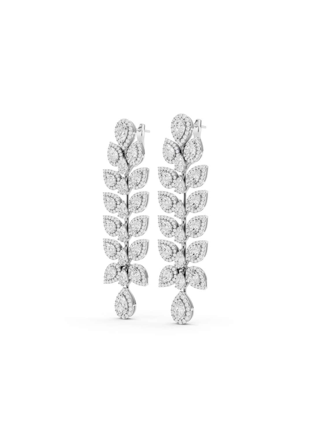 Marquise Diamond Cascade Earrings Image 12