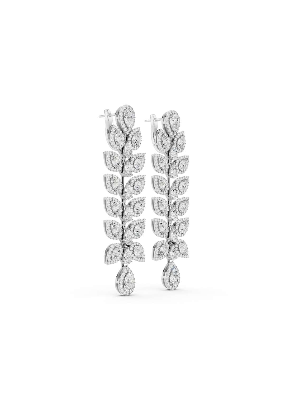 Marquise Diamond Cascade Earrings Image 13