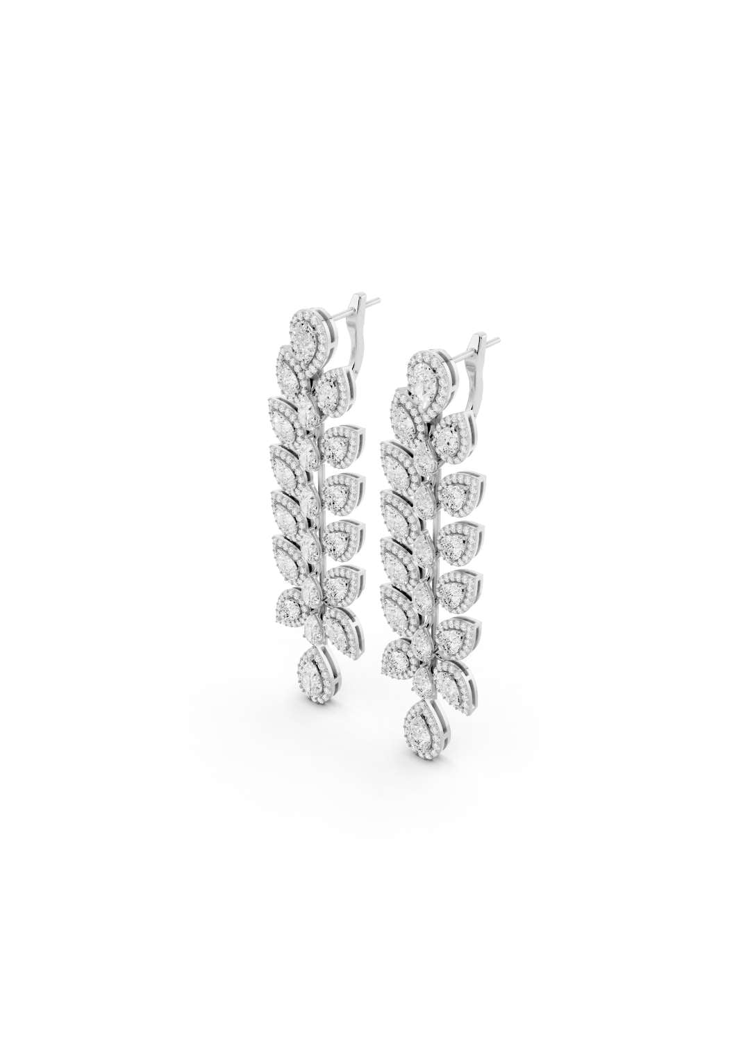 Marquise Diamond Cascade Earrings Image 14