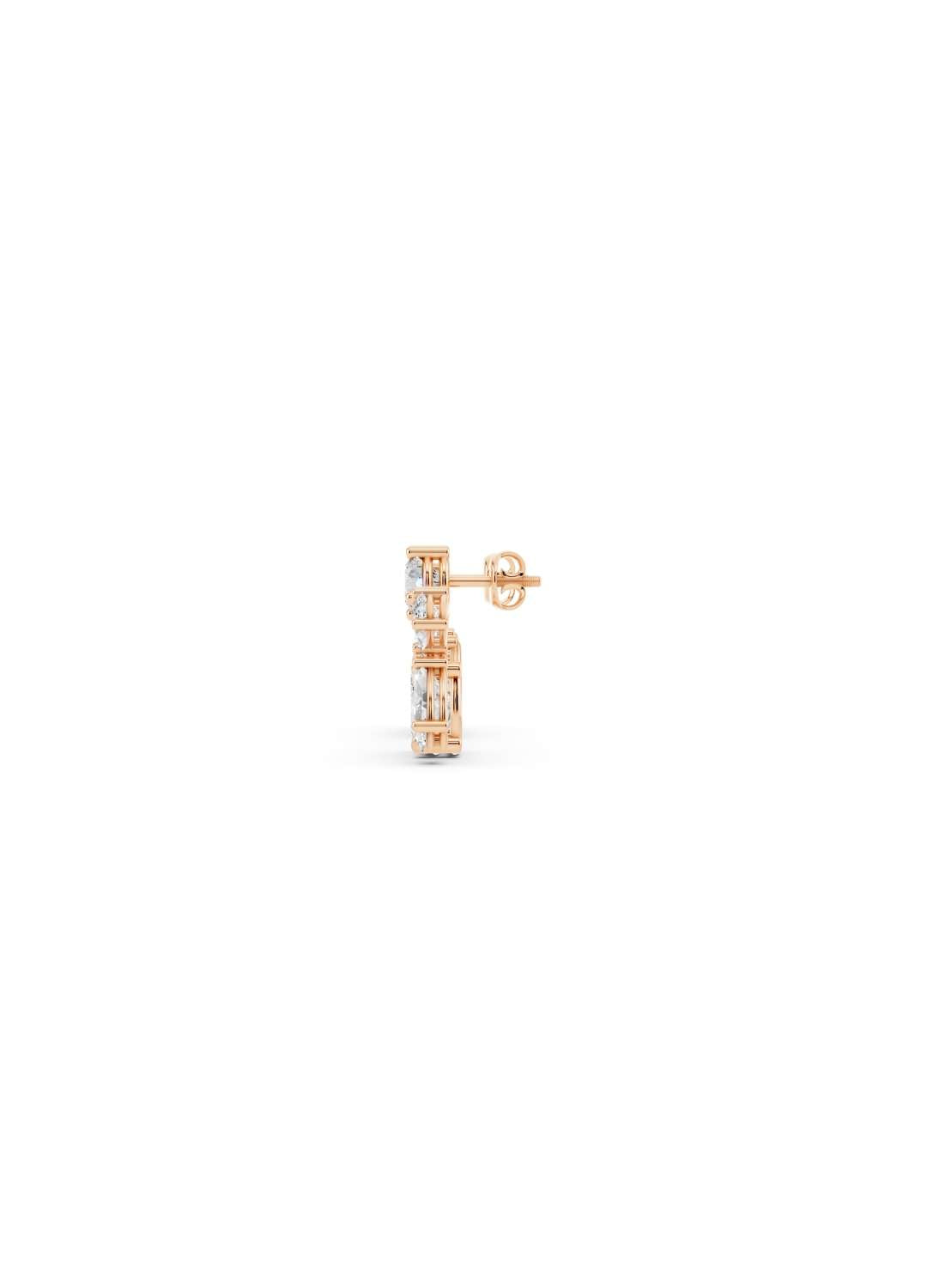 Marquise Diamond Floral Earrings Image 10