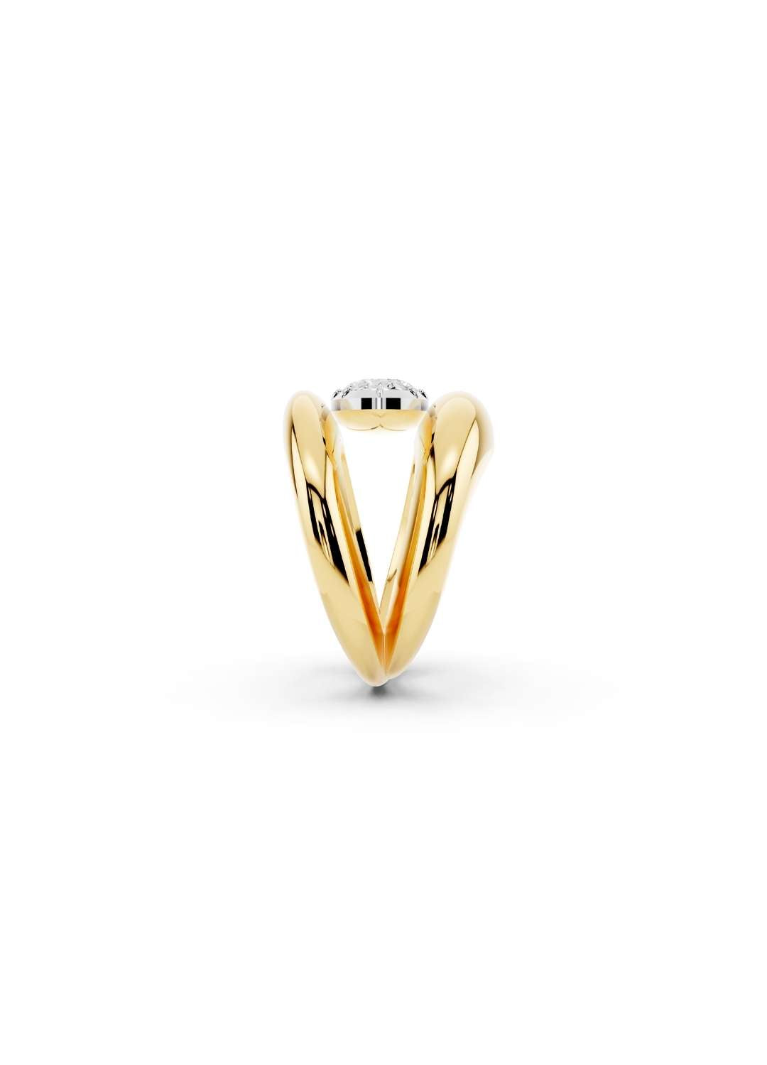 Oval Diamond Cut-Down Ring Image 2
