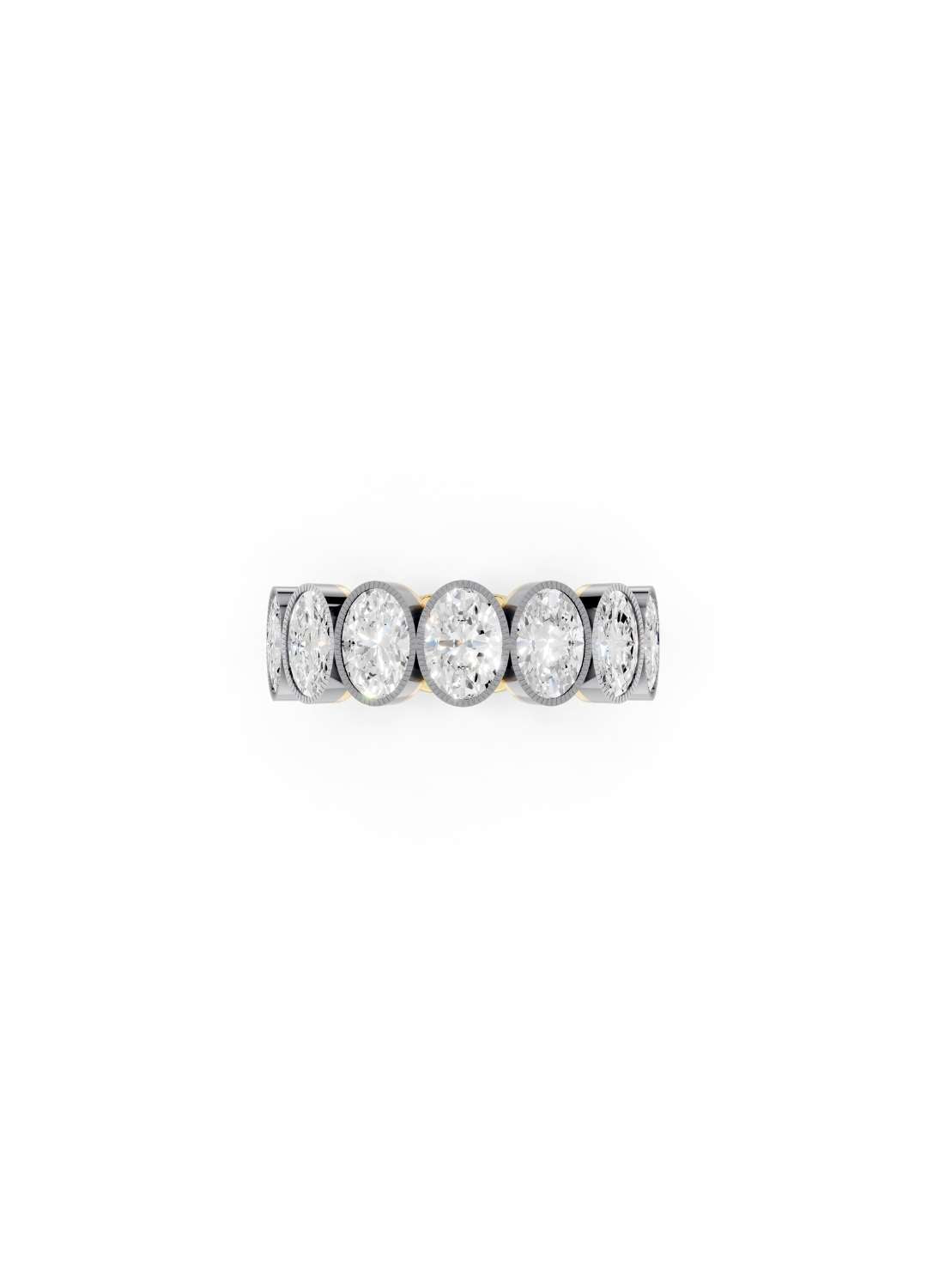 Oval Diamond Georgian Eternity Band Image 1