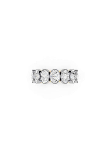 Oval Diamond Georgian Eternity Band Image 1